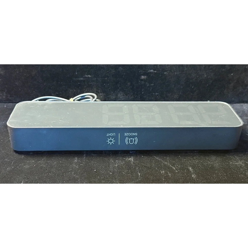 Digital Mirror Alarm Clock, USB Powered, LED Desk Wall Clock, Snooze Temperature